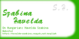 szabina havelda business card